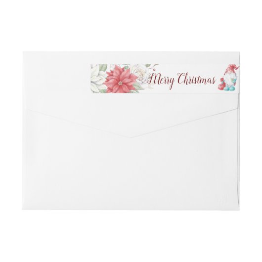 Vrolijk Kerstgnoom Vakantie Elegant gebladerte (Achterkant)