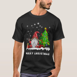Vrolijk Kerstgnoom Xmas Familie Mannen Vrouwen T-shirt