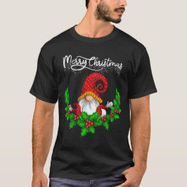 Vrolijk Kerstgnoom Xmas Familie Mannen Vrouwen T-shirt