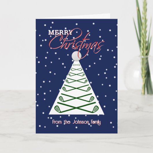 Vrolijk Kerstgolf aangepaste tekst Vakantie Kaart (Voorkant)