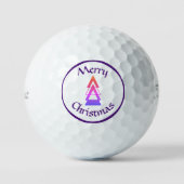 Vrolijk kerstgolfballen met dalDesignNZ Golfballen (Voorkant)