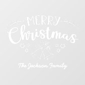 Vrolijk kerstgordel: naam van de familie mistletoe raamsticker (Vel)