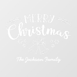 Vrolijk kerstgordel: naam van de familie mistletoe raamsticker