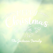 Vrolijk kerstgordel: naam van de familie mistletoe raamsticker (Vel 3)