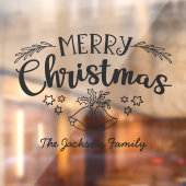 Vrolijk kerstgordel: naam van de familie mistletoe raamsticker (Vel 2)