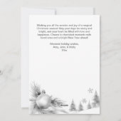 Vrolijk kerstgoud baubles nacht waterverf feestdagenkaart (Achterkant)