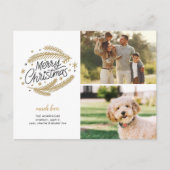 Vrolijk kerstgoud - chemicaliën, 2 foto's briefkaart (Voorkant)