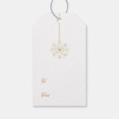 Vrolijk kerstgoud en zwarte gestileerde boom | cadeaulabel (Achterkant)