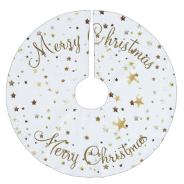 Vrolijk kerstgoud sterpatroon kerstboom rok