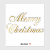 Vrolijk kerstgoud Sticker (Vel)
