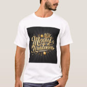 Vrolijk kerstgoud t-shirt (Voorkant)
