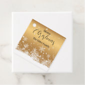 Vrolijk kerstgoud vakantie cadeau label (In situ)