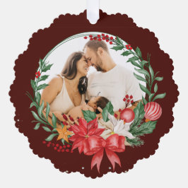 Vrolijk kerstgoud voor papa ornament kaart