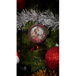 Vrolijk kerstgoud voor papa ornament kaart