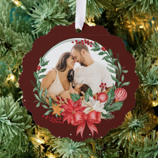 Vrolijk kerstgoud voor papa ornament kaart (Insitu (Drie))