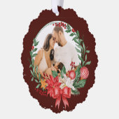 Vrolijk kerstgoud voor papa ornament kaart (Links)