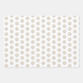 Vrolijk kerstgoud & zilveren ster, wit inpakpapier vel (Voorkant 3)