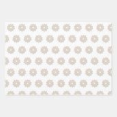 Vrolijk kerstgoud & zilveren ster, wit inpakpapier vel (Voorkant 2)