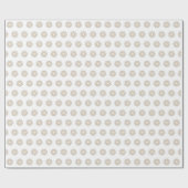 Vrolijk kerstgoud & zilveren ster, wit motief cadeaupapier (Vlak)