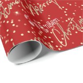 Vrolijk kerstgouden Manuscript uit naam van Winter Cadeaupapier (Rol Hoek)