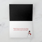 Vrolijk kerstgouden recept en kerstman feestdagen kaart (Binnen)