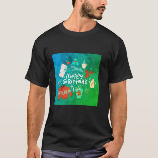 Vrolijk kerstgrafisch ontwerp t-shirt