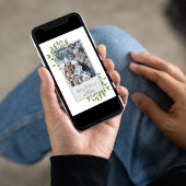 Vrolijk kerstgroen Elegant winterblad Feestdagenkaart