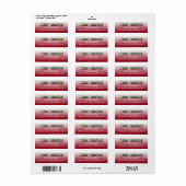 Vrolijk kerstgroen en rood, geblindeerd etiket (Full Sheet)