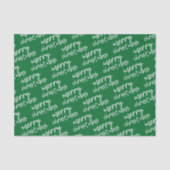 Vrolijk kerstgroen en witboek tissuepapier (Voorkant)