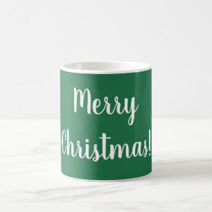Vrolijk kerstgroen en witte typografie Festive Koffiemok