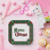 Vrolijk kerstgroen gespeeld met Holly Papieren Bordje (Feest)