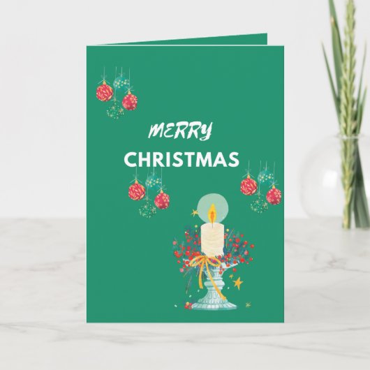 Vrolijk kerstgroen gevouwen Kaarten (Voorkant)