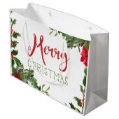 Vrolijk kerstgroen groot cadeauzakje (Achterkant Gekanteld)