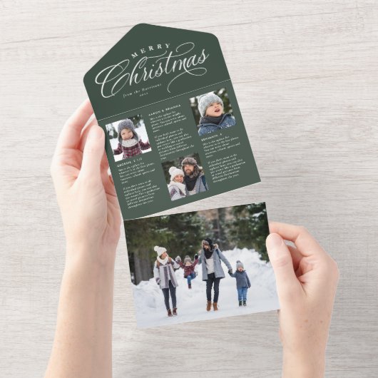 Vrolijk kerstgroen jaar op review vakantie all in one uitnodiging (Afscheurbaar)