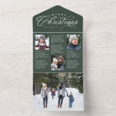 Vrolijk kerstgroen jaar op review vakantie all in one uitnodiging (Binnen)