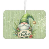 Vrolijk kerstgroen kabouter glittery luchtverfrisser (Achterkant)