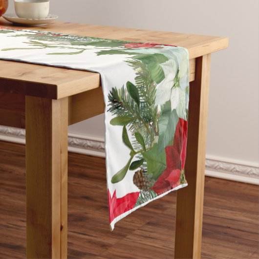 Vrolijk kerstgroen korte tafelloper (Voorbeeld)