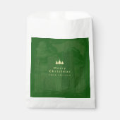 Vrolijk kerstgroen op maat bedankzakje (Voorkant)