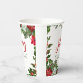 Vrolijk kerstgroen papieren bekers (Links)