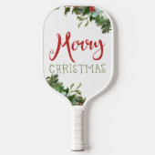 Vrolijk kerstgroen pickleball paddle (Voorkant)