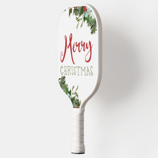 Vrolijk kerstgroen pickleball paddle (Links)