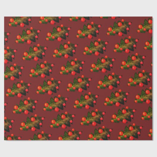 Vrolijk kerstgroen Plant Cadeaupapier (Vlak)