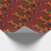 Vrolijk kerstgroen Plant Cadeaupapier (Hoek)