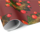 Vrolijk kerstgroen Plant Cadeaupapier (Rol Hoek)