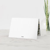 Vrolijk kerstgroen rode tartan plaid foto feestdagen kaart (Achterkant)