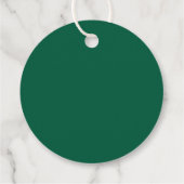 Vrolijk kerstgroen script vakantie bedankjes labels (Achterkant)