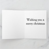 Vrolijk kerstgroen script vakantie kaart (Binnen)