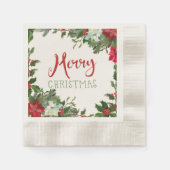 Vrolijk kerstgroen servet (Voorkant)