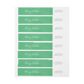 Vrolijk kerstgroen sneeuw Aangepast - Wit adres (Vel)