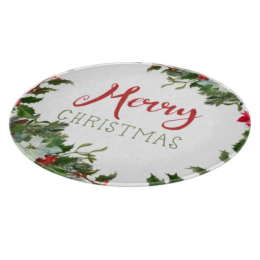 Vrolijk kerstgroen snijplank (Hoek)